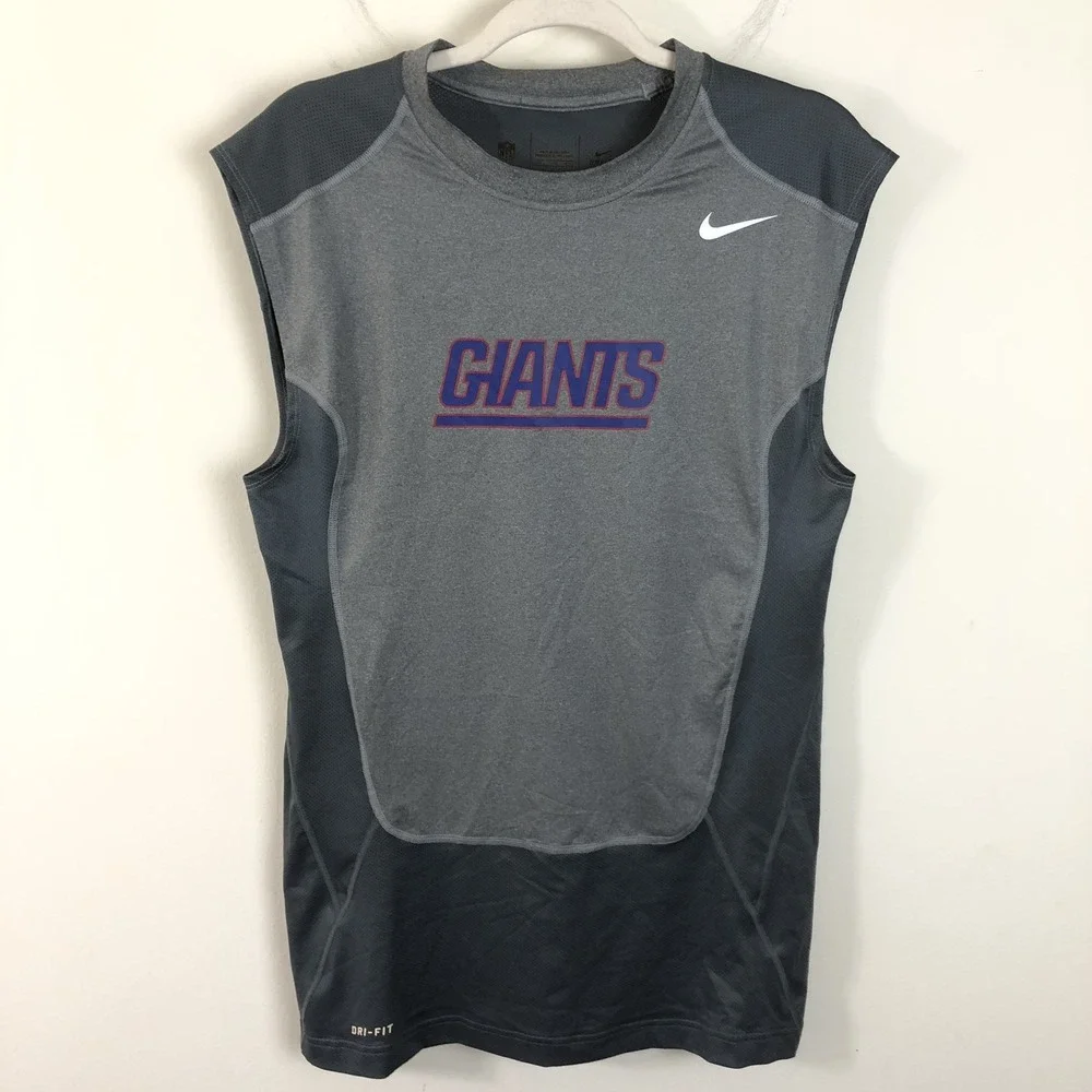 New York Giants Nike NFL On Field Sleeveless Shirt Mens XXL Gray Football Vented